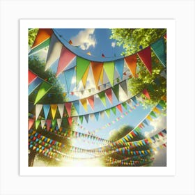 Colorful Bunting Art Print