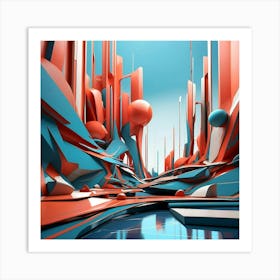 Abstract Cityscape 2 Art Print