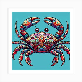 Crab Psychedelic Art Print