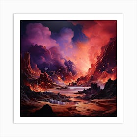 Lava Landscape Art Print