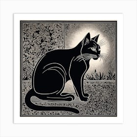 Black Cat 2 Art Print