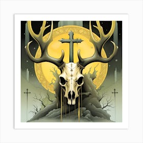 Deer Skull 1 Art Print