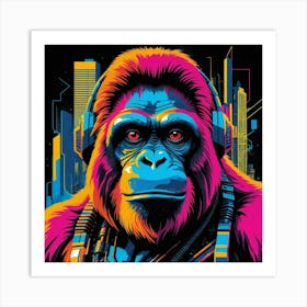 Gorilla In The City 3 Art Print