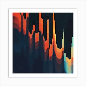 Abstract Futuristic City Art Print