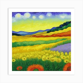 Sunflower Meadow Art Print