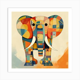 Abstract Elephant Art Print