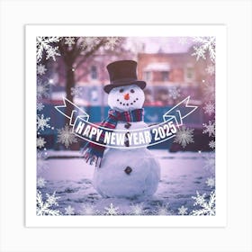 A Photo Of A Snowman Wearing A Top Hat A Mb2i Ougrkmxjym0ywxbqq U6mui5pis52qmf9t7suo5a Art Print