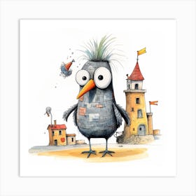 Bird In A Castle Art Print