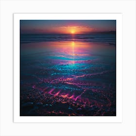 Sunset On The Beach 24 Art Print