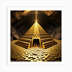 Piramide De Oro Con Monedas Art Print