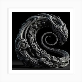 Dragon Sculpture Art Print