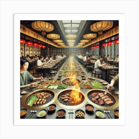 Sovereign Flame Elemental Grill Buffet Art Print