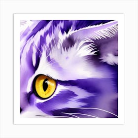 Purple Cat Art Print