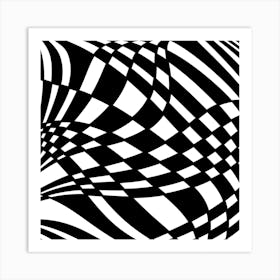 Abstract Black And White Pattern 5 Art Print