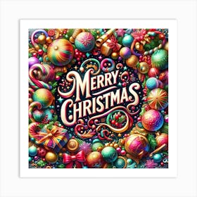 Merry Christmas frame Art Print