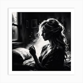 Girl In The Window Art Print