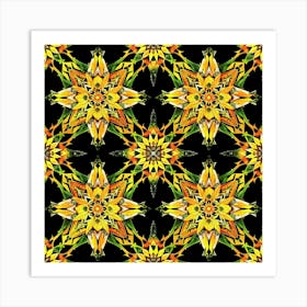 Seamless Pattern Of Abstract Kaleidoscopic Geometry 1 Art Print