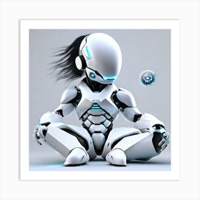 Robot Girl 1 Art Print