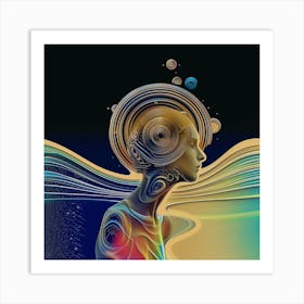 Dreamlike Illustration, romantic, luminous , artwork print, artwork print, "Astral Plane" Art Print