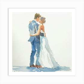 Watercolor Couple Dancing At Wedding 1718371440 3 Art Print