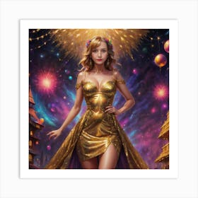 Golden Girl 1 Art Print