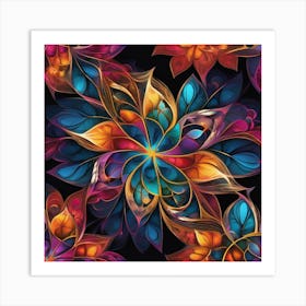 Floral spectrum Art Print