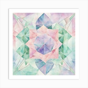 Polygonal Abstract Painting Art Print