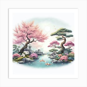 Japanese Garden Art Print