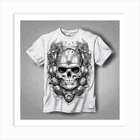 Skull T-Shirt Art Print