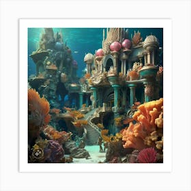 Underwater Castle Art Print