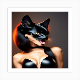 Black Cat Art Print