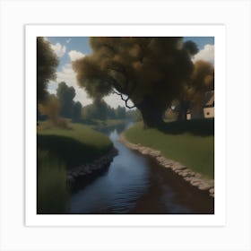 Stream In The Countryside 10 Art Print