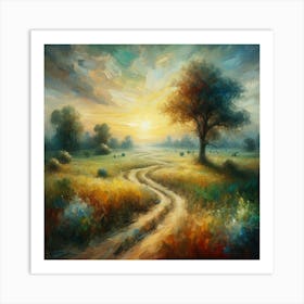 Road To The Sunset Art Print