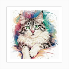 Cat Painting Art Print