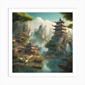 Chinese Village Art Print