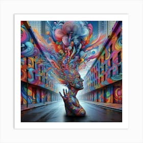 Psychedelic City 12 Art Print