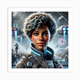 A Detailed Portrait Of Engineer Kaela Tynes, The G Art Print