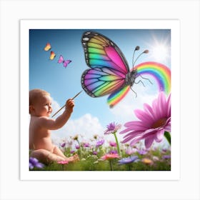 Baby, Schmetterlinge 14 Art Print