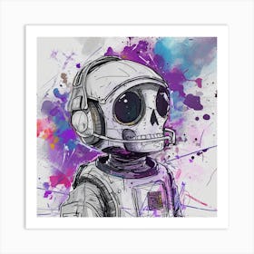 Space Skeleton 1 Art Print