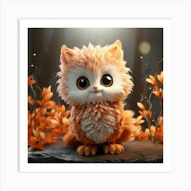 Cute Owl 3 Art Print