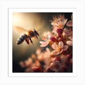 Bee In Flight Art Print