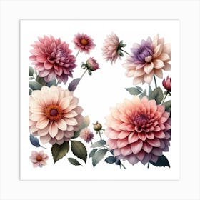 Dahlias 2 Art Print