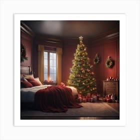 Christmas Bedroom Art Print