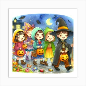 Halloween Kids Art Print