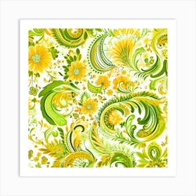 Russian Floral Pattern 1 Art Print