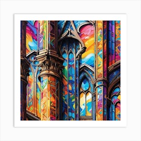 Stained Glass Window 3 Art Print