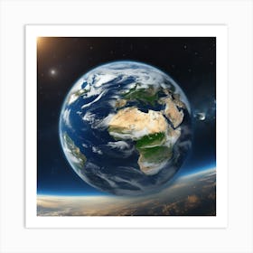 Earth From Space 3 Art Print