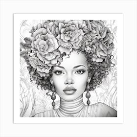 Afro Hair 4 Art Print