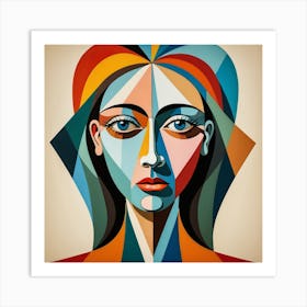 Abstract Portrait Of A Woman 1 Art Print