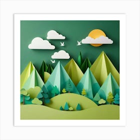 Paper Landscape Art Print